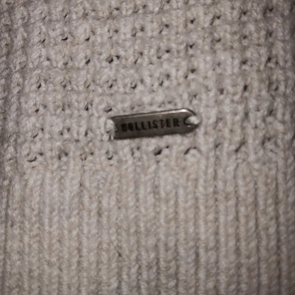 HOLLISTER OVERSIZE XS LONGSLEEVE SWEATER Teen- WOMEN SILVER Top Shirt - Picture 7 of 12